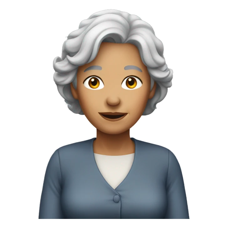 an older woman with pretty gray hair sticker