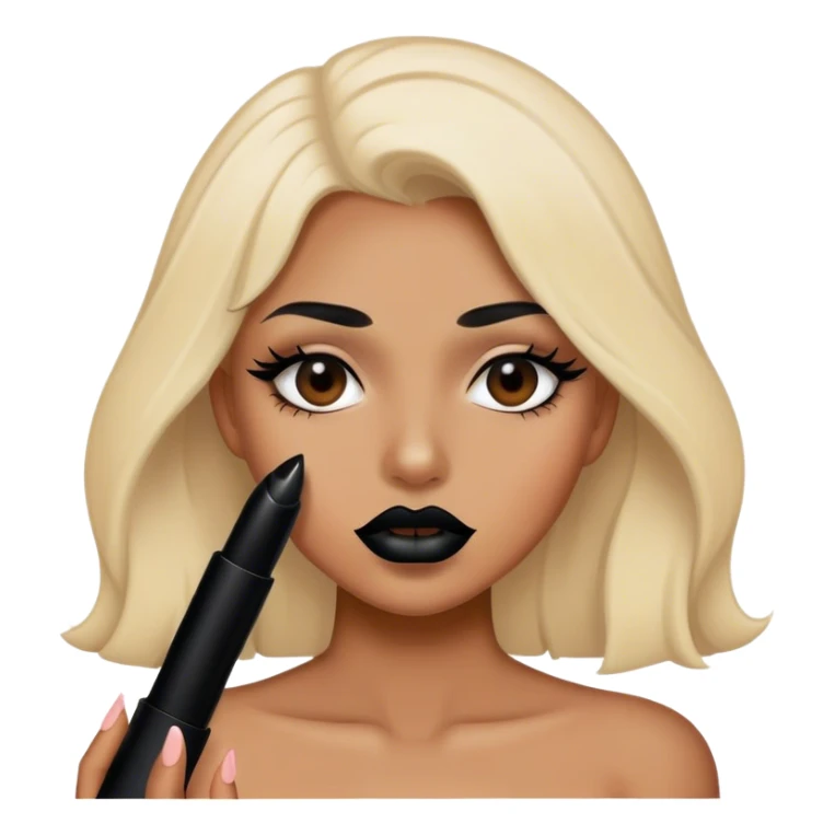 Black lipstick sticker