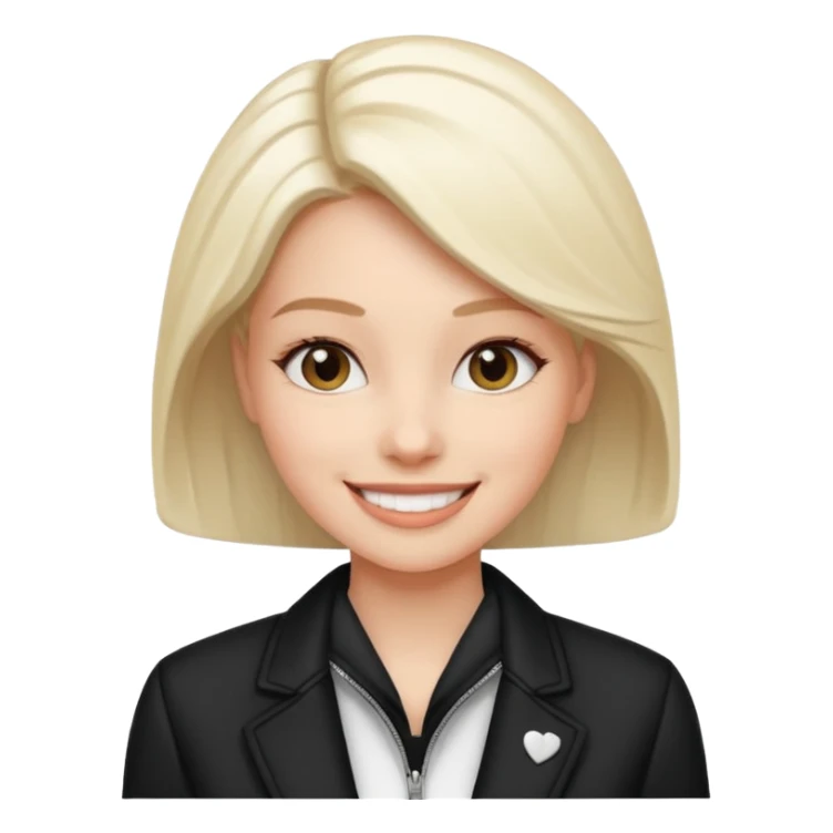 balck and white photo woman in jacket sticker