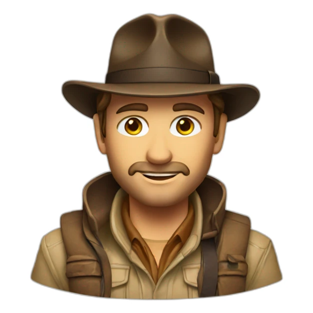 Indiana Jones skieur sticker
