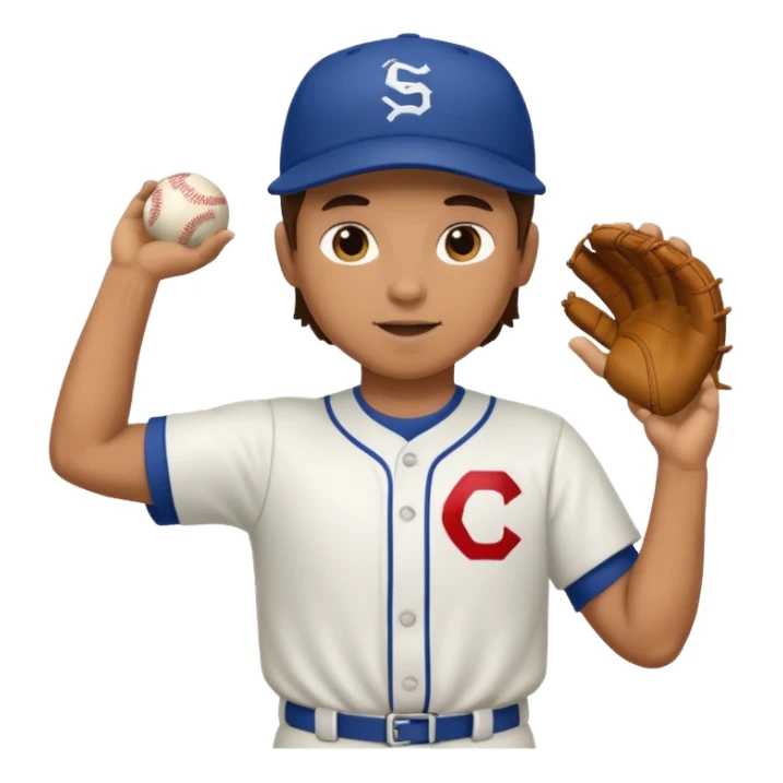 hacer el lanzamiento  de pelota jugador basebal sticker