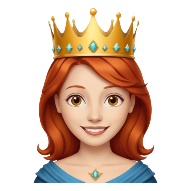 woman pelirroja con corona  sticker