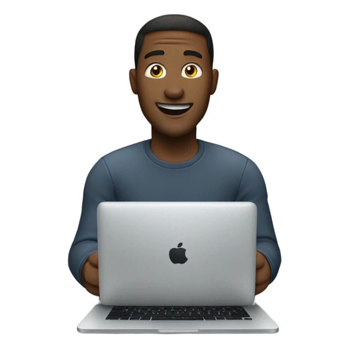 make the emoji in the same style as apple emojis. And the emoji should be a man collecting emails sticker