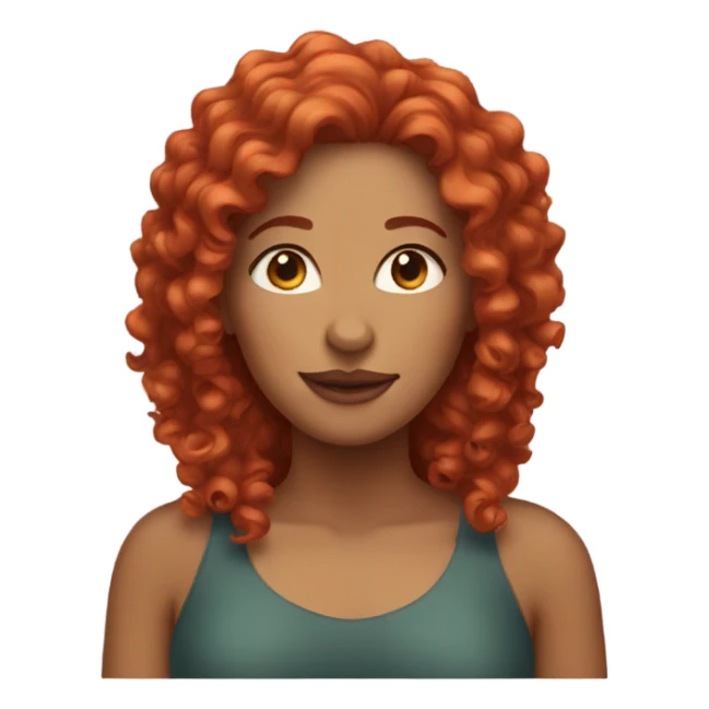 woman with curly red hair sticker