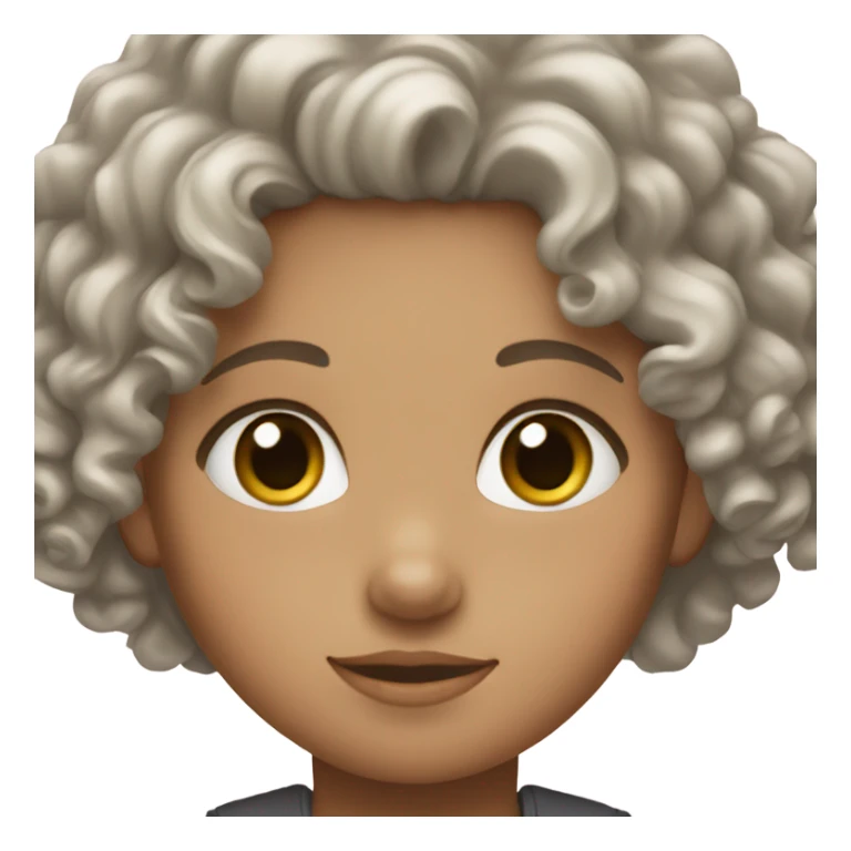 little white girl with curly hair sticker