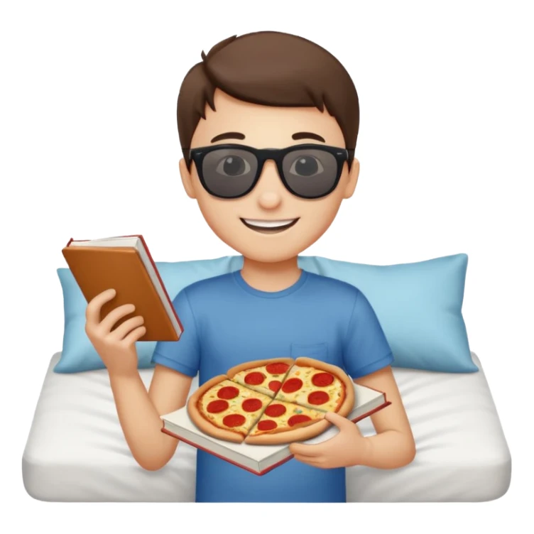 Create a 5 Emojis of my day and write a sentence about it... I am A BOY... sticker