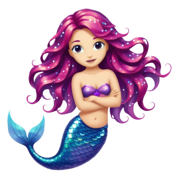 Glitter mermaid sticker