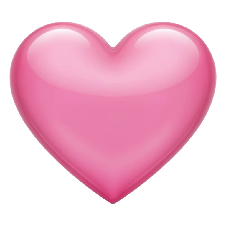 glossy, see-through pink heart frutiger aero style sticker