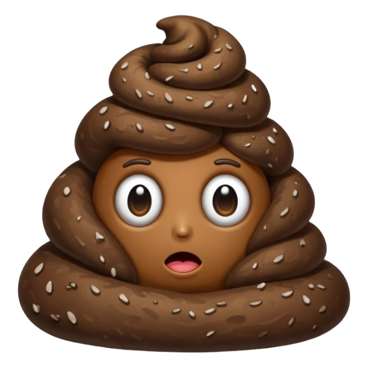 poop with a lot of stinky aura  sticker