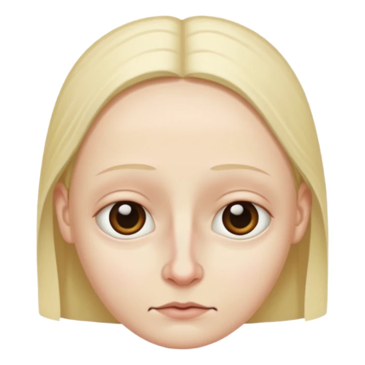 volto magro e di carnagione pallida senza il naso sticker