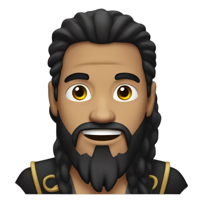 Pirate with black hair goatee sticker