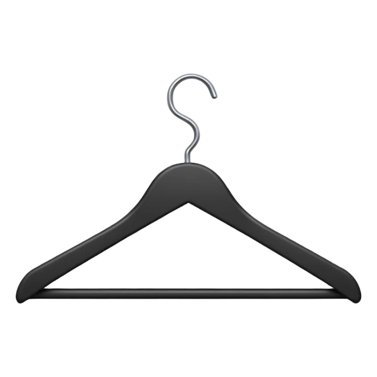 one black clothed clothing hanger sticker