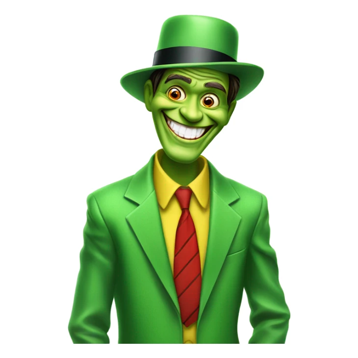 Jim Carrey as the mask sticker