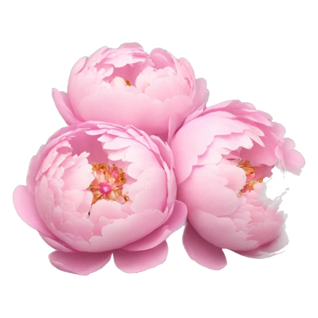bouquet of pastel pink peonies sticker