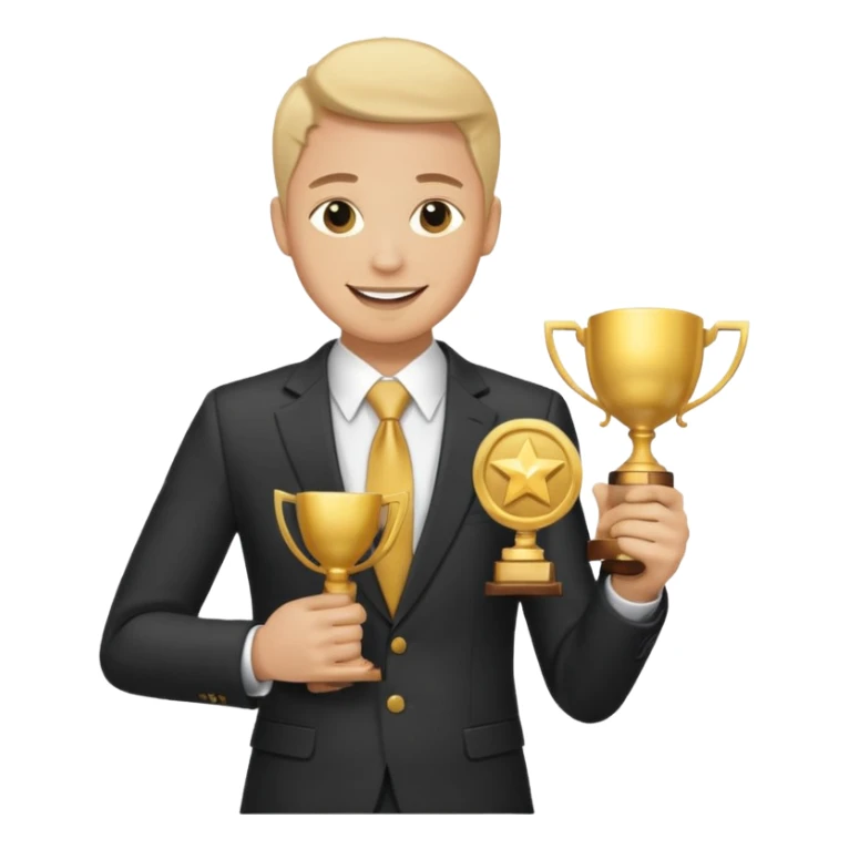 20 blue background awarrd with 3 people sticker