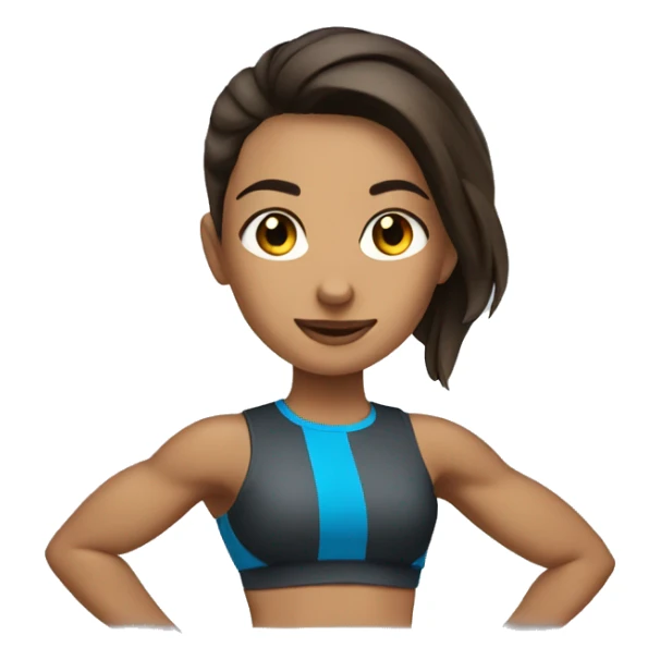 brunette girl at gym sticker