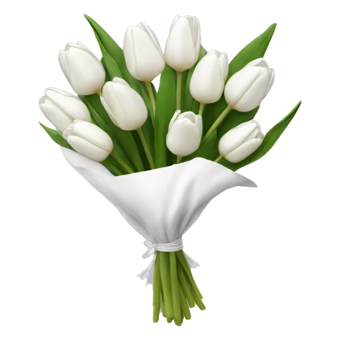 white tulip bouquet  sticker