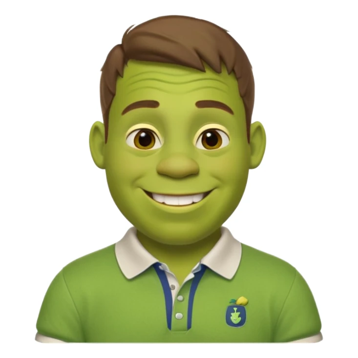 A gorgeous beautiful shrek that is very preppy sticker