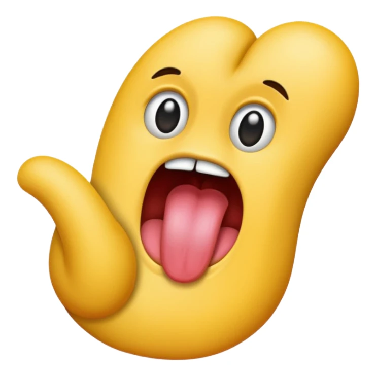 Tongue v fingers sticker