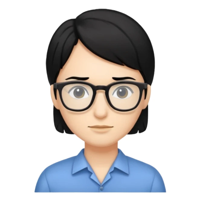 👨🏻‍💻 i need an image like this for a data analays with black hair sticker