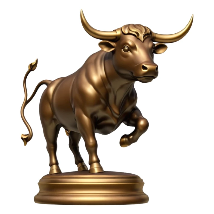 bull market rising sticker