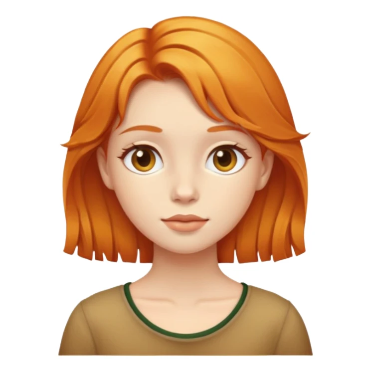 Girl with ginger gold hair sticker