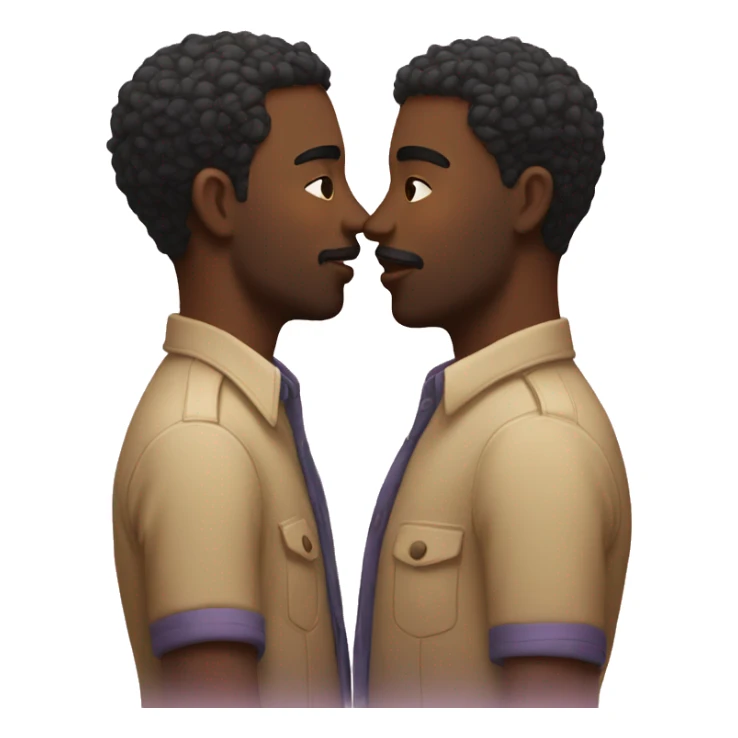 Two gay men kissing sticker