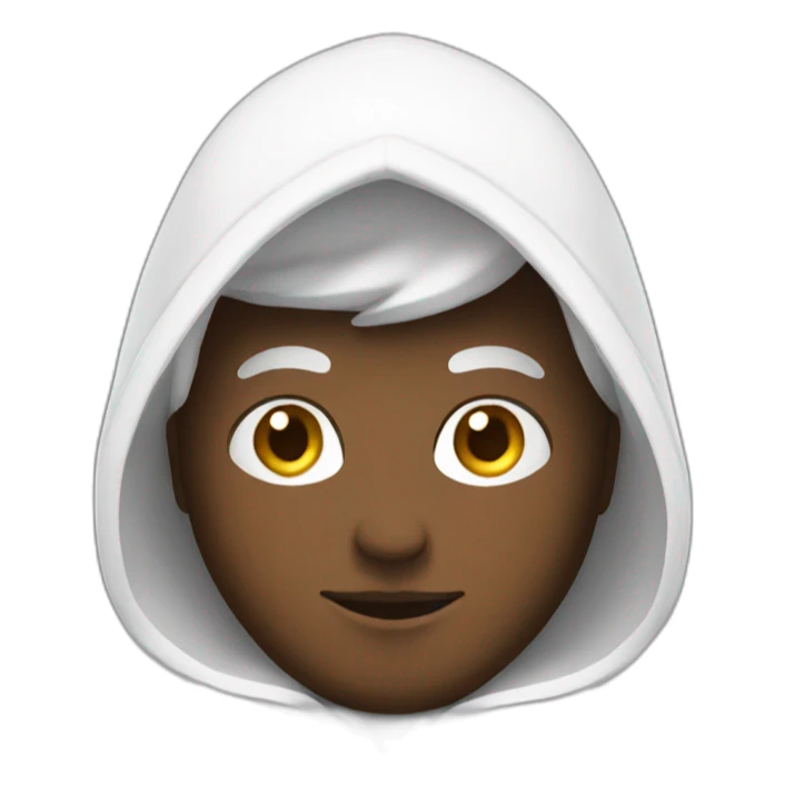 wizard in all white robe and white pointed hood sticker