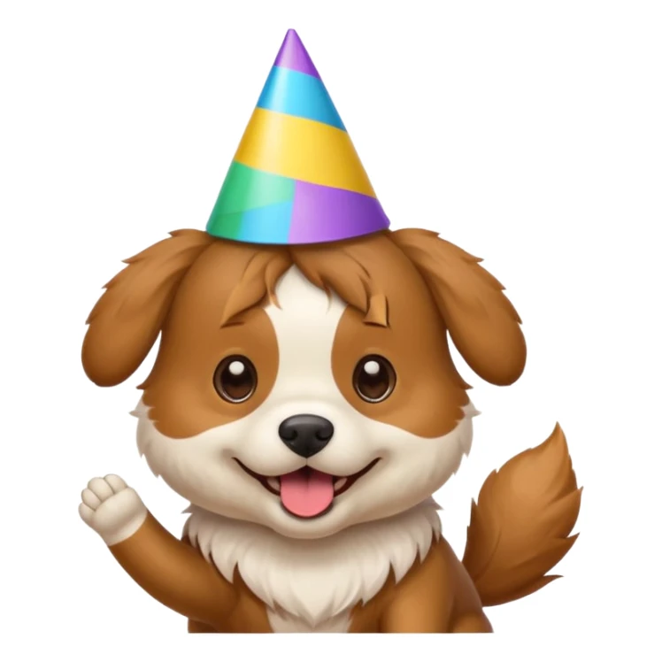cute dog in party animal game sticker
