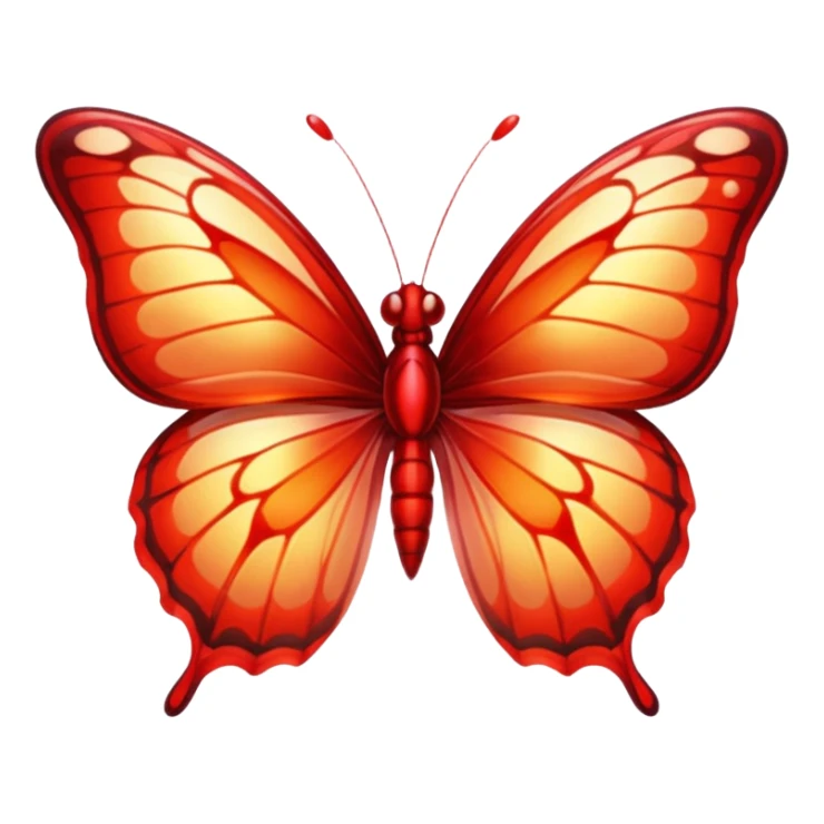 UNA BUTTERFLY RED FANTASY, PERO DEBE SER UN ROJO UN POCO CLARO, no debe ser tan rojo intenso, DEBE SER MÁS CLARO . DEBE TENER ESTE TONO APROX: #BF1736 sticker