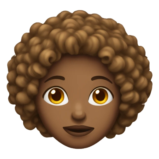 woman-curly-hair thinking  sticker