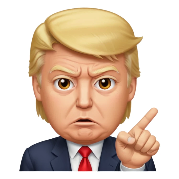 donald trump doesn't agree. and he shows it with gesture  sticker