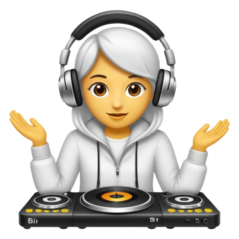 kulaklık takan bir dj sticker