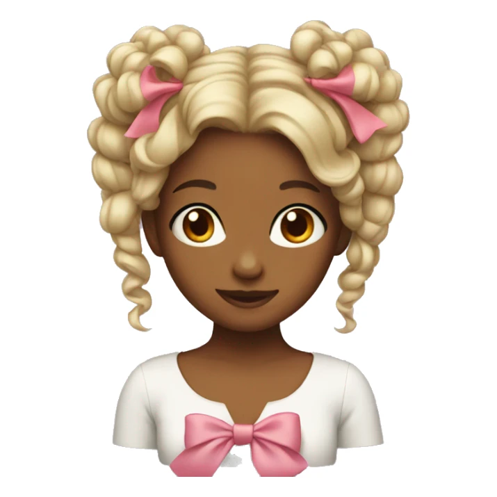 girl with bow on hair sticker