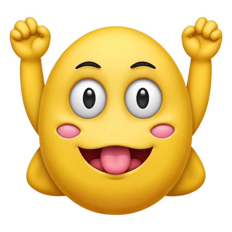 Roll eyes emoji with arms crossed and tongue up  sticker