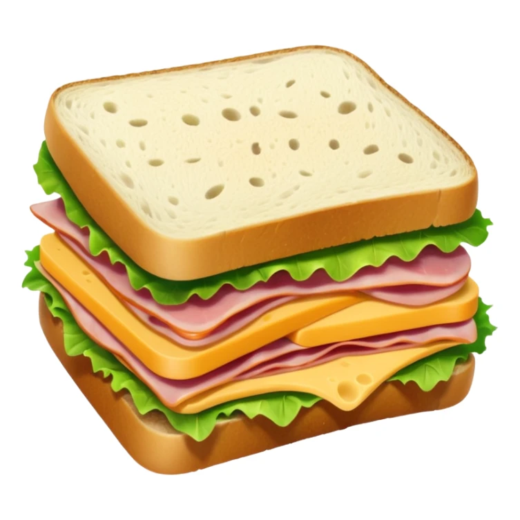 A sandwich with ham cheese and lettuce sticker