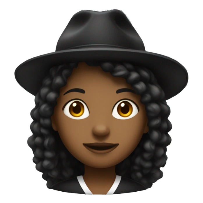 black woman student with student black hat sticker