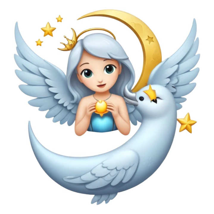 Una mariposa con una luna y una daga sticker