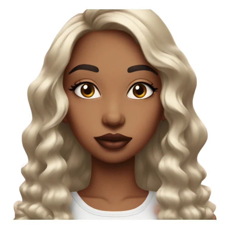 Realistic Aesthetic Girl putting lip gloss on sticker