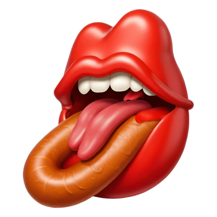 The Rolling Stones' trademark emblem is huge lips and a long tongue cut out like a sausage, modeled after the Prljavo Kazalište band's emblem sticker