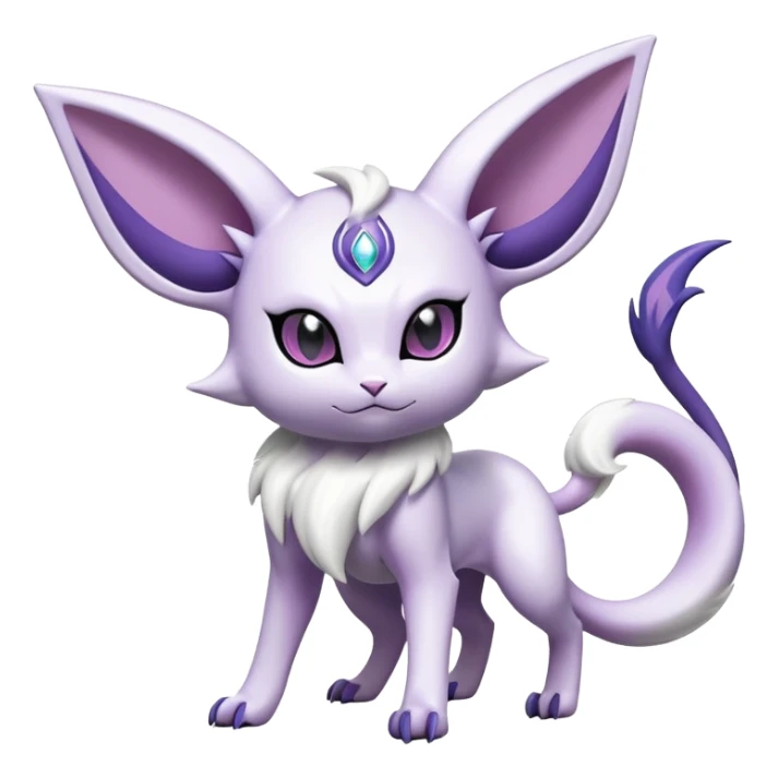 Shiny Exotic Espeon-Absol-Pokémon-Fakémon-hybrid-creature (full body) sticker
