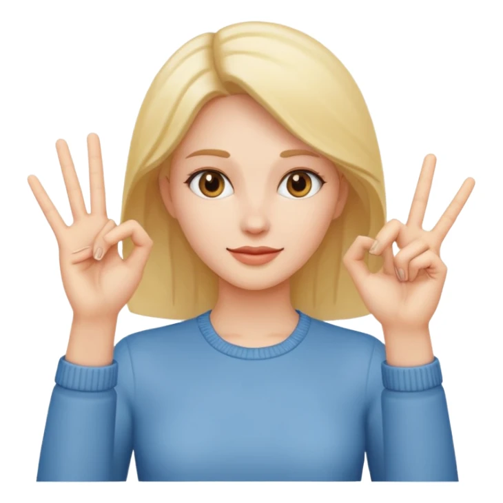 decision gesture women hands OK Signal sticker