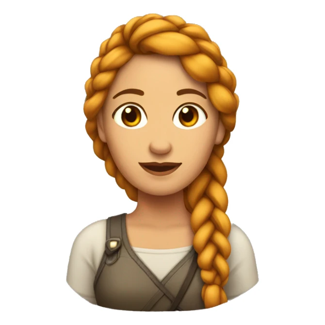 mujer pelirroja con trenzas sticker