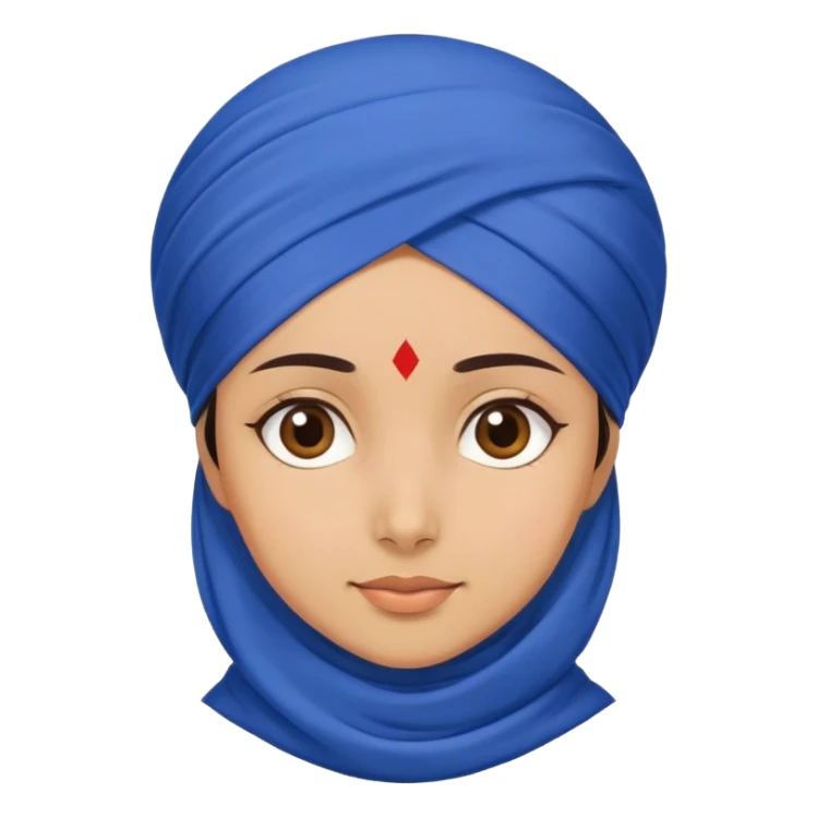 Girl in Sikh patka sticker