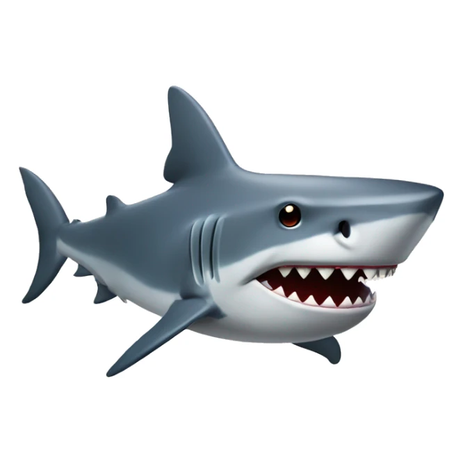 Shark with a top hat sticker