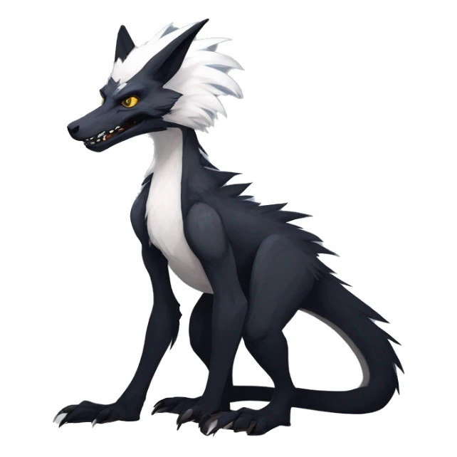 Cool Edgy Modern Vernid-Sergal species by LiLaiRa full body sticker