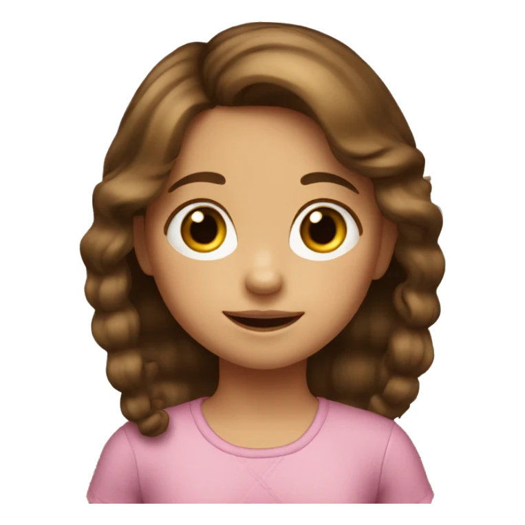 A little 5 year old girl with brown hair sticker