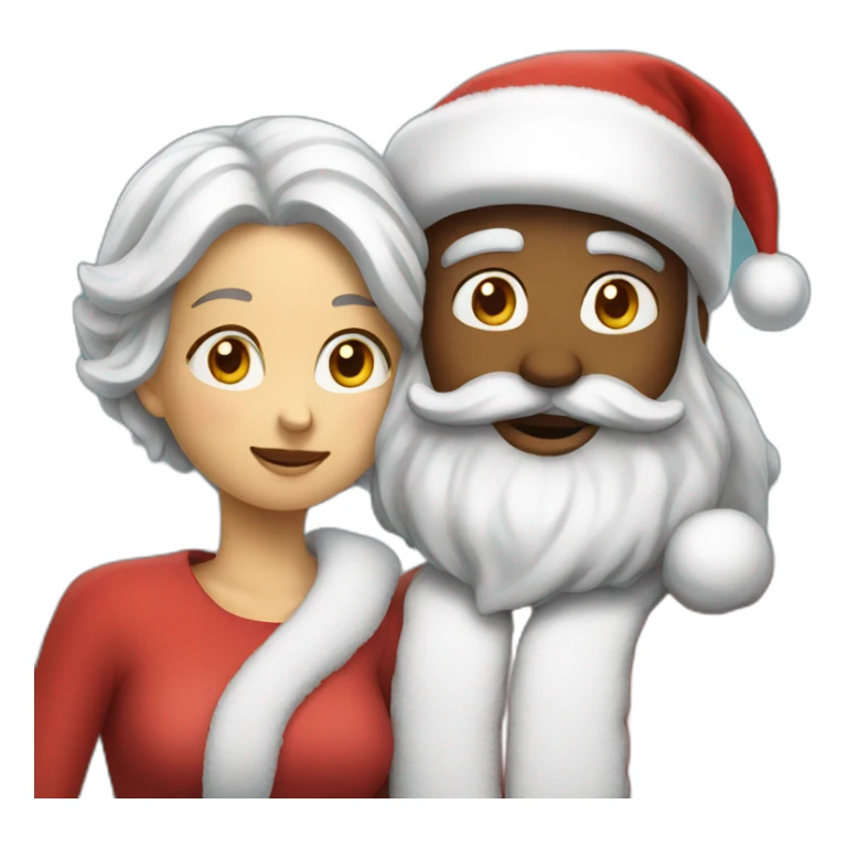 Man and woman Santa Claus  sticker