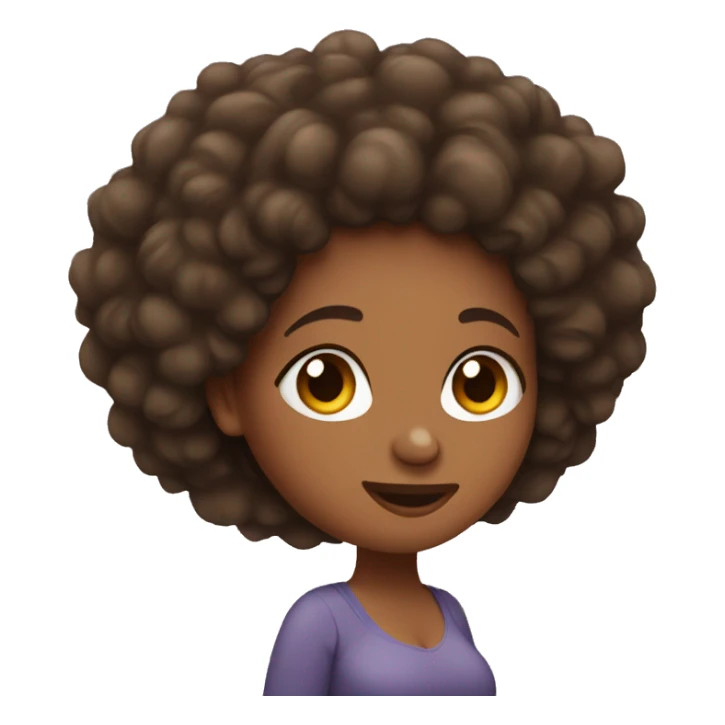 Pregnant woman with curly afro hair  sticker