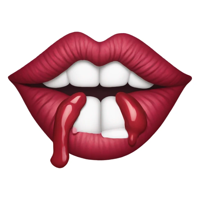 a kiss made of lipstick sticker